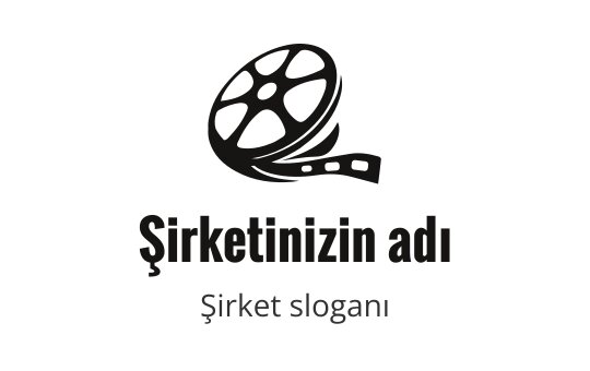 Akan bir film şeridi ile film makarası logo tasarımı
