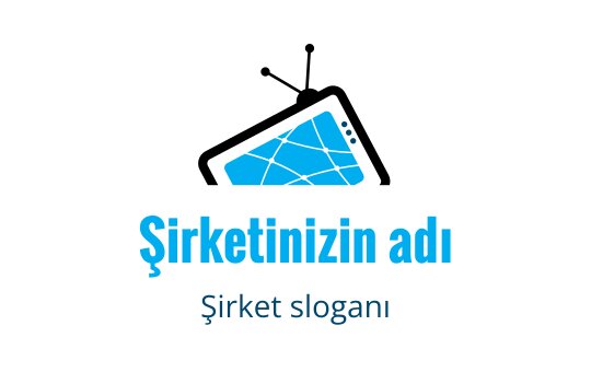 Modern mavi logo tasarımı, çizgilerle şekillendirilmiş geometrik bir şekil içeriyor