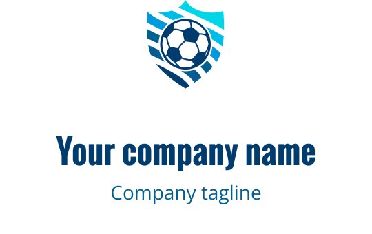 Cesur futbol kalkanı logo tasarımı, cam göbeği, yeşil ve lacivert renklerde