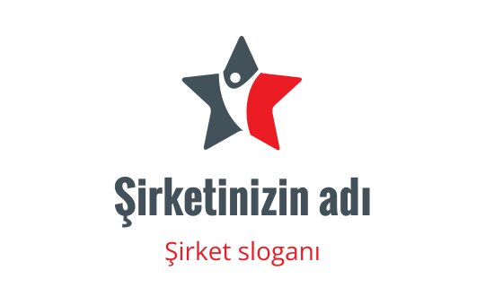 Kalem ve kırmızı vurgular içeren yaratıcı yıldız logo tasarımı
