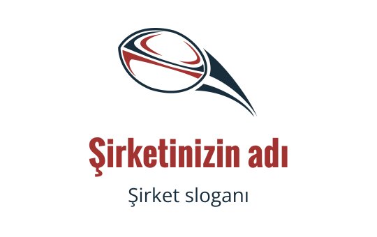 Dinamik logo tasarımı, stilize edilmiş kırmızı ve siyah oval şekil içeriyor