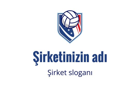 Voleybol ve dinamik renkler içeren kalkan şeklinde logo tasarımı