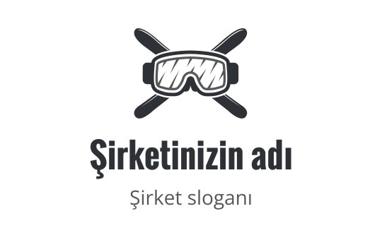 Koruyucu gözlükler ve çapraz aletler içeren cesur logo tasarımı