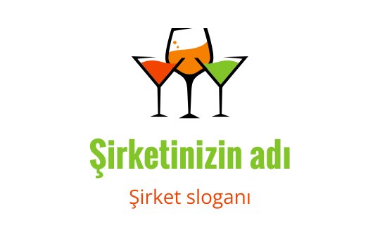 Turuncu, yeşil ve sarı renklerde soyut şekiller içeren renkli logo tasarımı