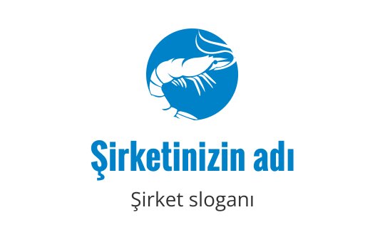 Dairesel arka plana sahip cesur mavi karides logo tasarımı