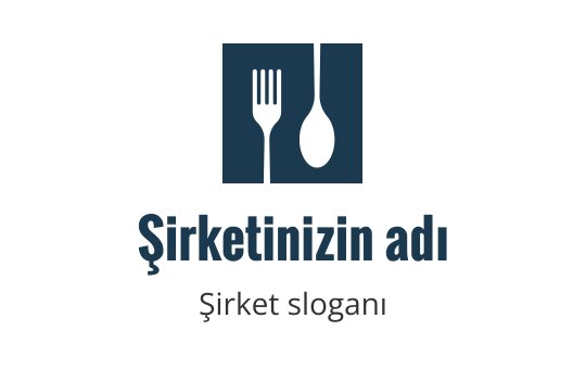 Kare içinde çatal ve kaşık bulunan modern logo tasarımı