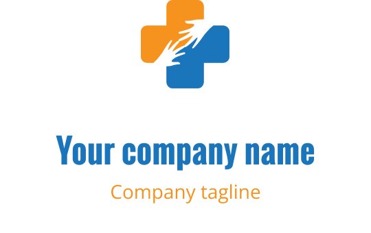 Renkli bir haç ve dinamik dalga unsurları içeren modern logo tasarımı