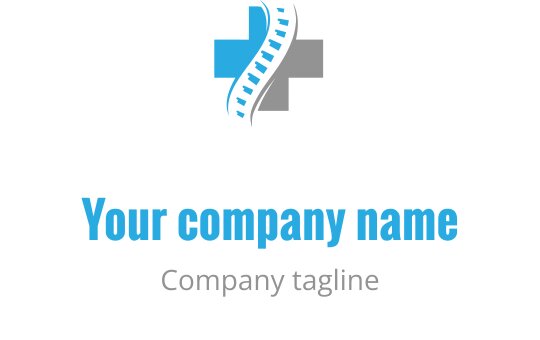 Dinamik dalga unsurları içeren modern mavi ve gri logo tasarımı