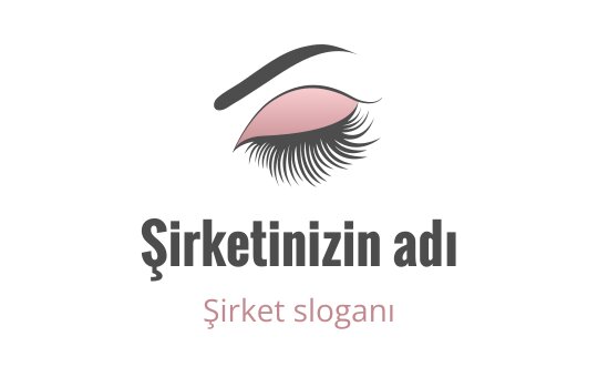 Şık göz logo tasarımı, yumuşak pembe ve siyah vurgularla