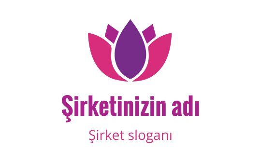 Pembe ve mor tonlarında şık lotus çiçeği logo tasarımı