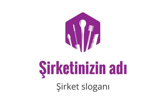 Modern mor logo tasarımı, stilize edilmiş bir takım elbise ve kravat silueti içeriyor