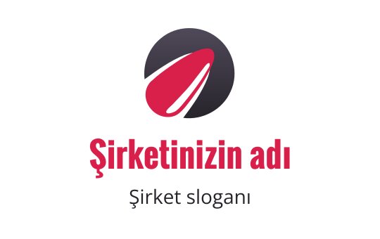 Koyu bir daire üzerinde kırmızı yaprak şekliyle modern logo tasarımı