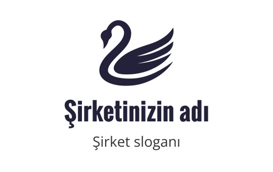 Koyu mavi akışkan kanatlara sahip şık kuğu logo tasarımı