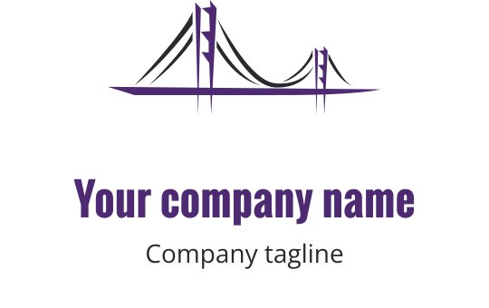 Modern gri ve mor logo tasarımı, soyut geometrik şekiller içeriyor
