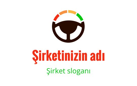 Renkli gösterge unsurlarıyla modern direksiyon logosu tasarımı