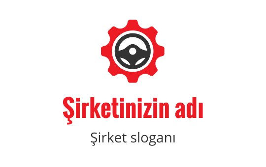Orta kısımda direksiyon bulunan cesur dişli logo tasarımı