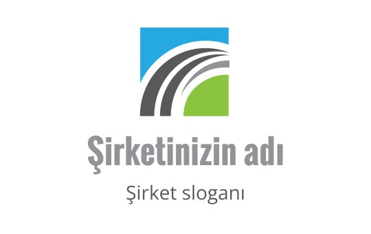 Mavi kare ve siyah ile yeşil kıvrımlı yol unsurları içeren modern logo tasarımı
