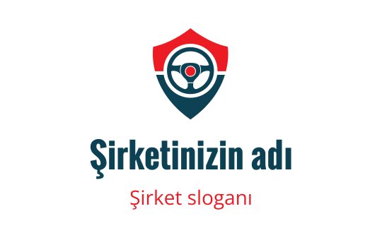 Mavi ve kırmızı direksiyon içeren modern kalkan logo tasarımı