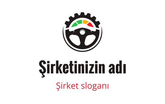 Direksiyon ve dişli motifi içeren modern logo tasarımı
