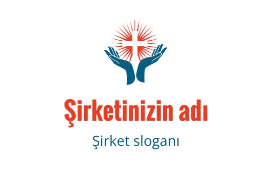 Ellerin etrafında yayılan çizgilerle kırmızı haç logo tasarımı