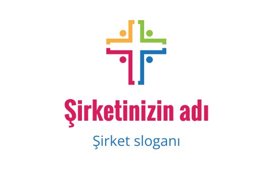 Canlı tonlarda dairesel vurgularla renkli haç logo tasarımı