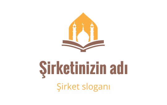 Açık bir kitabın üzerinde yer alan cami silueti ile şık logo tasarımı