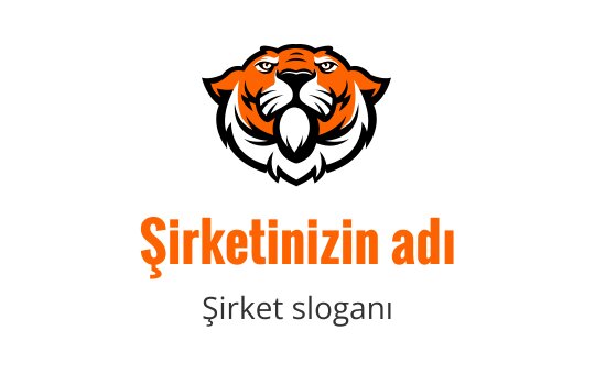 Modern tasarıma sahip turuncu kaplan logosu, Kaplan endüstrisini temsil ediyor.