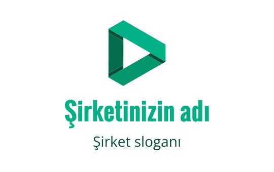 Modern teal logo tasarımı, geometrik bir oynat düğmesi şekli içeriyor