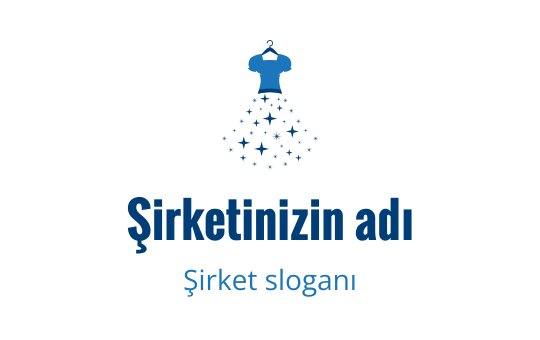 Parlak yıldızlarla süslenmiş elbise içeren yaratıcı logo tasarımı
