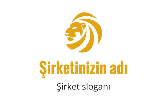 Kaplan endüstrisi için altın aslan logo tasarımı, cesur ve modern bir tarzda.