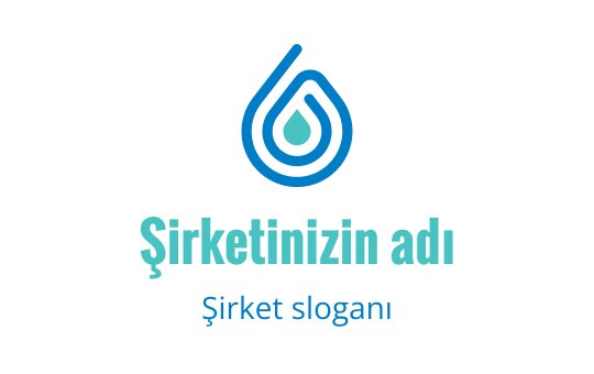 Katmanlı dairesel unsurlarla modern mavi damla logo tasarımı