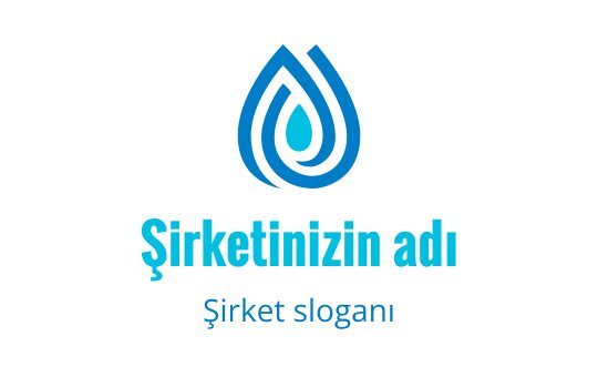 Katmanlı kıvrımlara sahip modern mavi su damlası logo tasarımı