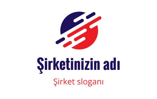 Kırmızı ve mavi dairesel şekil ile dinamik logo tasarımı