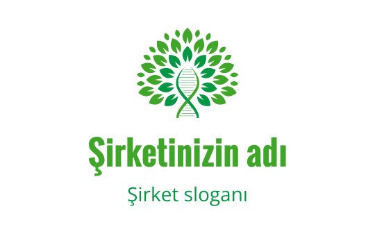 Merkezi DNA sarmalı olan modern yeşil ağaç logo tasarımı