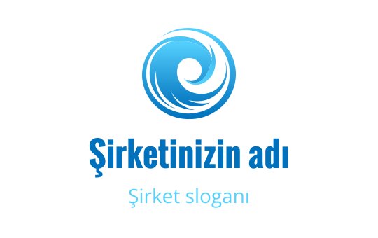 Modern estetiğe sahip dönen mavi dalga logo tasarımı