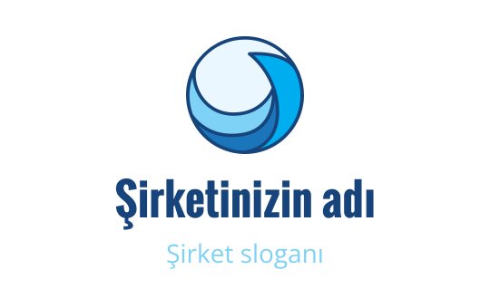 Akışkan şekillerle modern mavi ve açık mavi dairesel logo tasarımı