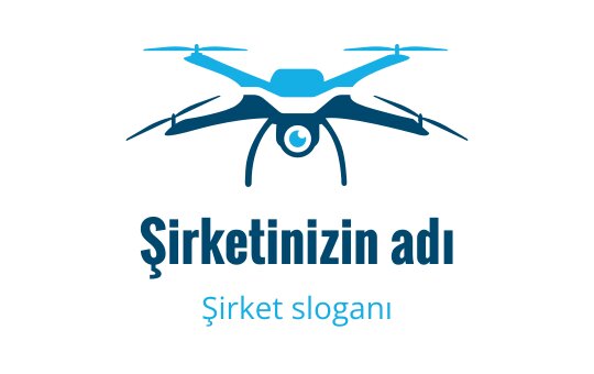 Şık hatlara ve dinamik bir görünüme sahip modern mavi drone logo tasarımı