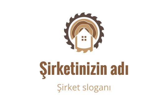 Dairesel testere bıçağı içinde bir ev bulunan rustik logo tasarımı