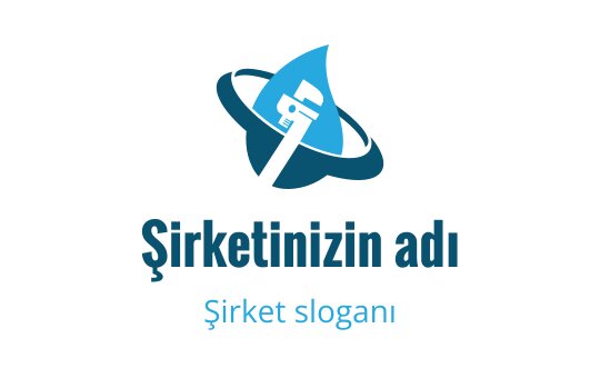 Anahtar ve su damlası unsuru içeren modern mavi logo tasarımı